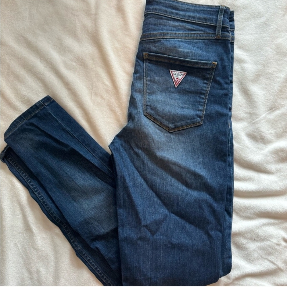 Guess Jeans "1981" Dark Blue Skimny Straight Woman Sz 27